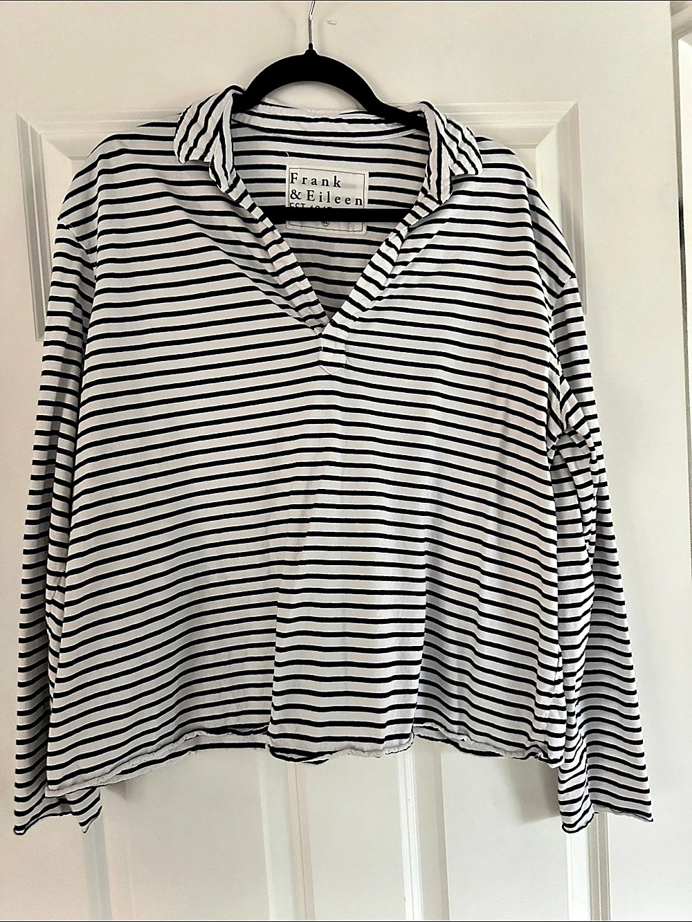 Frank & Eileen Striped Long Sleeve Popover Henley